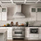 30 In. Designer Series Wall Mount Range Hood In Satin Stainless Steel With Mirror Accents