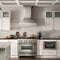 36 In. Designer Series Ducted Wall Mount Range Hood In Satin Stainless Steel With Mirror Accents
