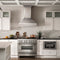 36 In. Designer Series Ducted Wall Mount Range Hood In Satin Stainless Steel With Mirror Accents