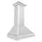 36 In. Designer Series Ducted Wall Mount Range Hood In Satin Stainless Steel With Mirror Accents