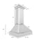 36 In. Designer Series Ducted Wall Mount Range Hood In Satin Stainless Steel With Mirror Accents