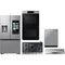 Samsung 5-Piece Package RF27CG5900SR 36 Counter-Depth Smart 3-Door French French-Door Refrigerator and NA36N7755TS 36 Cooktop and NK36N7000US 36 Under Cabinet Hood and NV51CG700DSR 30 Electric Double Wall Oven and DW80CG5451SR 24 Integrated Dishwasher