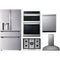 LG 5-Piece Package LF29H8330S 36 Smart 4-Door French-Door Refrigerator and CBGJ3027S 30 Gas Smart Cooktop and WCEP6427F 30 Built-In Smart Combination Wall Oven and LDPS6762S 24 Integrated Built-In Smart Dishwasher and HCED3015S 30 Wall Mount Range Hood