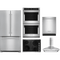 Kitchen Aid 5-Piece Package KRFC302ESS 36 Counter-Depth French-Door Refrigerator and KCED600GSS 30 Electric Cooktop and KOED530PSS 30 Double Electric Wall Oven and KDTF924PPS 24 Integrated Dishwasher and KVWB400DSS Wall Mount Canopy Hood