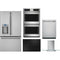 Cafe 5-Piece Package CFE28TP2MS1 36 French-Door Smart Refrigerator and CEP90301TBB 30 Electric Cooktop and CTD70DP2NS1 30 Double Convection Electric Wall Oven and CDT828P2VS1 24 Integrated Dishwasher and CVW73012MSS 30 Wall-Mount Glass Canopy Chimney Hood