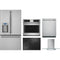 Cafe 5-Piece Package CFE28TP2MS1 36 French-Door Smart Refrigerator and CHP90301TBB 30 Cooktop and CTS70DP2NS1 30 Wall Oven and CDT828P2VS1 24 Integrated Dishwasher and CVW73012MSS 30 Wall-Mount Glass Canopy Chimney Hood