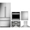 Monogram 5-Piece Package ZIP364IPVII 36 Premium Integrated Panel-Ready 4-Door French-Door Smart Refrigerator and ZGU30RSLSS 30 Cooktop and ZTS90DPSNSS 30 Electric Wall Oven and ZDT925SPNSS 24 Integrated Dishwasher and ZVW8301SWSS 30 Hood