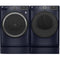GE GFW550SPRRS 28 Inch Smart Front Load Washer & GE GFD55GSPRRS 28 Inch Gas Smart Dryer with GE GFR0728PNRS 28 Inch Right Height™ Riser: Sapphire Blue