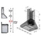 36 In. Professional Ducted Wall Mount Range Hood In Stainless Steel With Crown Molding