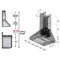 48 In. Professional Ducted Wall Mount Range Hood In Stainless Steel With Crown Molding