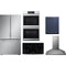 LG 5-Piece Package SRFB27S3 36 Counter-Depth Freestanding French-Door Smart Refrigerator and LSCE365ST 36 Smoothtop Electric Cooktop and WDES9428F 30 Wall Oven and SDWD24P3 24 Integrated Dishwasher and LSHD3680ST 36 Hood