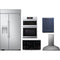 LG 5-Piece Package SRSXB2622S 42 Built In Side By Side Refrigerator and LSCE365ST 36 Smoothtop Electric Cooktop and WCES6428F 30 Combination Wall Oven and SDWD24P3 24 Integrated Dishwasher and LSHD3680ST 36 Hood