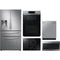 Samsung 5-Piece Package RF28R7201SR 36 4 Door Smart Refrigerator and NZ30K7880US 30 Induction Cooktop and NQ70CG700DSR 30 Combination Electric Wall Oven and DW80CG5451SR 24 Integrated Smart Dishwasher and ME21DG6300SR 30 Smart Over-the-Range Microwave