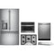 GE Profile 5-Piece Package PFE28KYNFS 36 French-Door Refrigerator and PGP7030SLSS 30 Gas Cooktop and PSB9100SVSS 27 Single Electric Smart Wall Oven and PDT715SYVFS 24 Integrated Smart Dishwasher and PVX7300SJSS 30 Under Cabinet Range Hood
