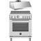 Bertazzoni 2-Piece Package PRO304INMXV 30 Inch Freestanding Induction Range and KU30PRO1XV 30 Inch Under Cabinet Range Hood