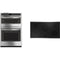 GE 2-Piece Package PHP9036STSS Profile 36 Inch Induction Smart Cooktop and PK7800SKSS Profile 27 Inch Combination Electric Wall Oven