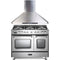 Verona 2-Piece Package VPFSGE365DSS 36 Inch Freestanding Dual Fuel Range and VEHOOD36CH 36 Inch Chimney Range Hood