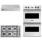 Viking 3-Piece Package VGSU53616BSSLP 36 Inch Professional 5 Series Gas Cooktop and VDOE130SS 30 Inch Built-In Double Electric Wall Ove and VWH536121SS 36 Inch Wall Mount Range Hoo