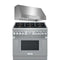 Thermador 2-Piece Package PRD366WHU 36 Inch Freestanding Professional Dual Fuel Smart Range and PH36HWS 36 Inch Wall Mount Range Hood