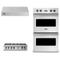 Viking 3-Piece Package VRT5366BSS 36 Inch Gas Rangetop and VDOE130SS 30 Inch Built-In Double Electric Wall Ove and VWH536121SS 36 Inch Wall Mount Range Hoo