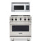 Viking 2-Piece Package VGIC53024BSSLP 30 Inch Freestanding Professional Gas Range and VMOR506SS 30 Inch Convection Microwave Hood