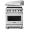 Viking 2-Piece Package VER53014BSS 30 Inch Freestanding Professional Electric Range and VWH3010SS 30 Inch Pro-Style Wall Mount Range Hood