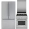 Thermador 3-Piece Package T36FT820NS 36 Inch Freestanding French Door Smart Refrigerator and PRG305WH 30 Inch Freestanding Gas Range and DWHD640EFP 24 Inch Fully Integrated Smart Dishwasher