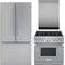 Thermador 3-Piece Package T36FT820NS 36 Inch Freestanding French Door Smart Refrigerator and PRD366WHU 36 Inch Freestanding Professional Dual Fuel Smart Range and DWHD640EFP 24 Inch Fully Integrated Smart Dishwasher