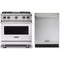 Viking 2-Piece Package VGR5304BSS 30 Inch Freestanding Professional Gas Range and VDWU524SS 24 Inch Fully Integrated Dishwasher