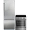 Blomberg 2-Piece Package BRFB1920SS 30 Inch Built-In Bottom-Freezer Refrigerator and BERU30422SS 30 Inch Slide-In Electric Range