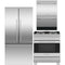 Fisher & Paykel 3-Piece Package RF170ADX4N 32 Inch Counter Depth Freestanding French Door Refrigerator and OR30SDG4X1 30 Inch Freestanding Gas Range and DD24DDFTX9N 24 Inch Fully-Integrated Double DishDrawer