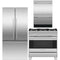 Fisher & Paykel 3-Piece Package RF170ADX4N 32 Inch Counter Depth Freestanding French Door Refrigerator and OR36SDG4X1 36 Inch Freestanding Gas Range and DD24DDFTX9N 24 Inch Fully-Integrated Double DishDrawer