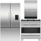 Fisher & Paykel 3-Piece Package RF201ADUSX5N 36 Inch Freestanding French Door Refrigerator and OR36SDG4X1 36 Inch Freestanding Gas Range and DD24DDFTX9N 24 Inch Fully-Integrated Double DishDrawer