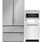 Sharp 3-Piece Package SJG2351FS 36 Inch French 4-Door Counter Depth Refrigerator and SMD2470ASY 24 Inch Microwave Drawer and SDW6767HS 24 Inch Fully Integrated Smart Dishwasher