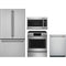 Cafe 4-Piece Package CWE23SP2MS1 36 Inch Counter Depth French Door Smart Refrigerator and CES700P2MS1 30 Inch Slide-In Electric Smart Range and CDT828P2VS1 24 Inch Fully Integrated Dishwasher and CVM521P2MS1 2.1 cu. ft. Over-the-Range Microwave Oven