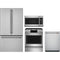 Cafe 4-Piece Package CWE23SP2MS1 36 Inch Counter Depth French Door Smart Refrigerator and CGS700P2MS1 30 Inch Slide-In Gas Smart Range and CDT828P2VS1 24 Inch Fully Integrated Dishwasher and CVM517P2RS1 30 Inch Over-the-Range Convection Microwave Oven