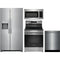 Frigidaire 4-Piece Package FCRE3083AS 30 Inch Freestanding Electric Range and FMOS1846BS 30 Inch Over-The-Range Microwave and FRSS2623AS 36 Inch Freestanding Side by Side Refrigerator and FDPH4316AS 24 Inch Fully Integrated Dishwasher