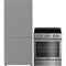 Blomberg 2-Piece Package BRFB21622SS 30 Inch Counter Depth Bottom-Freezer Refrigerator and BERU30422SS 30 Inch Slide-In Electric Range