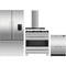 Fisher & Paykel 4-Piece Package RF201ADUSX5N 36 Inch Freestanding French Door Refrigerator and OR36SDG4X1 36 Inch Freestanding Gas Range and DD24DCTX9N 24 Inch Full Console Double DishDrawer and HC36DCXB4 36 Inch Wall Mount Chimney Smart Range Hood