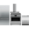 Fisher & Paykel 4-Piece Package RF170WDRX5N 32 Inch Bottom Mount Refrigerator and RDV3366N 36 Inch Dual Fuel Range and HC36DCXB4 36 Inch Wall Mount Chimney Hood and DD24DCTX9N 24 Inch Double DishDrawer