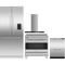 Fisher & Paykel 4-Piece Package RS36A80U1N 36 Inch Panel Ready Built-In French Door Refrigerator and OR36SDI6X1 36 Inch Induction Range and DD24DCTX9N 24 Inch Full Console Double DishDrawer and HC36DCXB4 36 Inch Wall Mount Chimney Smart Range Hood