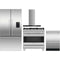 Fisher & Paykel 4-Piece Package RF201ADUSX5N 36 Inch Freestanding French Door Refrigerator and OR36SDG4X1 36 Inch Freestanding Gas Range and DD24DDFTX9N 24 Inch Fully-Integrated Double DishDrawer and HC36DCXB4 36 Inch Wall Mount Chimney Smart Range Hood