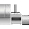 Fisher & Paykel 4-Piece Package RF201ADX5N 36 Inch Freestanding French Door Refrigerator and OR36SDG4X1 36 Inch Freestanding Gas Range and DD24DAX9N 24 Inch Full Console Double DishDrawer™ wi and HC36DCXB4 36 Inch Wall Mount Chimney Smart Range Hood