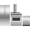 Fisher & Paykel 4 Piece Package featuring RF170ADX4N 32 inch counter depth French door refrigerator, OR36SCG6X1 36 inch dual fuel range, DD24DAX9N 24 inch double DishDrawer, and HC36DCXB4 36 inch wall mount chimney range hood.