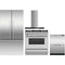 Fisher & Paykel 4-Piece Package RF201ADX5N 36 Inch Freestanding French Door Refrigerator and OR36SCG6X1 36 Inch Freestanding Dual Fuel Range and DD24DAX9N 24 Inch Full Console Double DishDrawer™ wi and HC36DCXB4 36 Inch Wall Mount Chimney Smart Range Hood