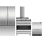 Fisher & Paykel 4-Piece Package RF201ADX5N 36 Inch Freestanding French Door Refrigerator and OR36SDG6X1 36 Inch Freestanding Dual Fuel Range and DD24DCTX9N 24 Inch Full Console Double DishDrawer and HC36DCXB4 36 Inch Wall Mount Chimney Smart Range Hood