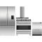 Fisher & Paykel 4-Piece Package RF201ADUSX5N 36 Inch Freestanding French Door Refrigerator and OR36SDG6X1 36 Inch Freestanding Dual Fuel Range and DD24DCTX9N 24 Inch Full Console Double DishDrawer and HC36DCXB4 36 Inch Wall Mount Chimney Smart Range Hood