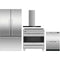 Fisher & Paykel 4-Piece Package RF201ADX5N 36 Inch Freestanding French Door Refrigerator and OR36SDI6X1 36 Inch Induction Range and DD24DAX9N 24 Inch Full Console Double DishDrawer™ wi and HC36DCXB4 36 Inch Wall Mount Chimney Smart Range Hood