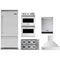 Viking 5-Piece Package VCBB5364RSS 36 Built-In Bottom Mount Refrigerator and VGSU53616BSS 36 Professional 5 Series Gas Cooktop and VDOE130SS 30 Double Electric Wall Oven and VDWU524SS 24 Integrated Dishwasher and VCWH53648SS 36 Wall Mount Range Hood