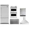 Viking 5-Piece Package VCBB5364RSS 36 Built-In Bottom Mount Refrigerator and VICU53616BST 36 Induction Cooktop and VDOE130SS 30 Double Electric Wall Oven and VDWU524SS 24 Integrated Dishwasher and VCWH53648SS 36 Wall Mount Range Hood